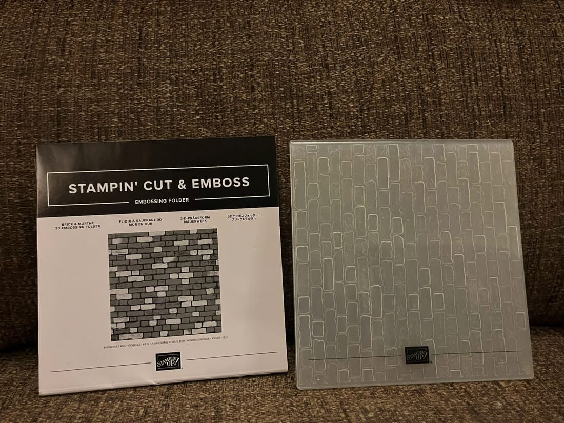 Stampin' UP! Brick & Mortar 3D Embossing Folder