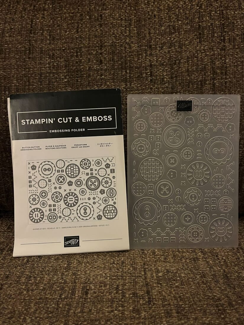Stampin' UP! Button Button 3D Embossing Folder