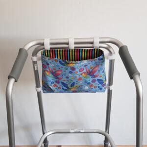 Custom-Made Walking Frame Bag - Handmade Walker Zimmer Frame Accessory in YOUR CHOICE OF FABRIC