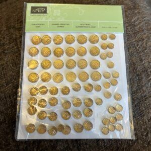 Stampin’ UP! Gold Faceted Gems