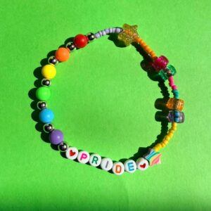 Customizable Rainbow Pride Fidget Bracelet with LGBTQIA+ Words