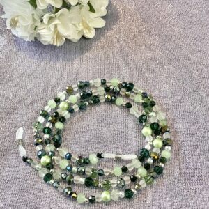 Green Beaded Glasses Cord (70cm)
