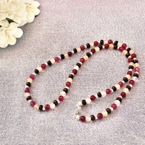 18 Inch Reg Garnet and Citrine Necklace