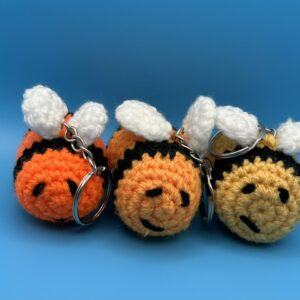 Vibrant Bumble Bee Keyrings – Custom Colors Available, UKCA Tested