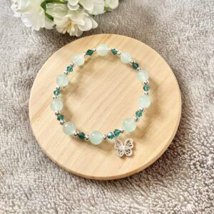 Green Butterfly Charm Bracelet