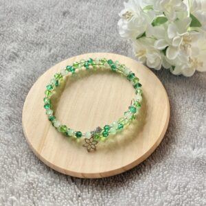 Green Memory Wire Bracelet