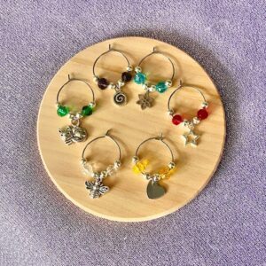 Colourful Wine Glass Charms (Set of 6)