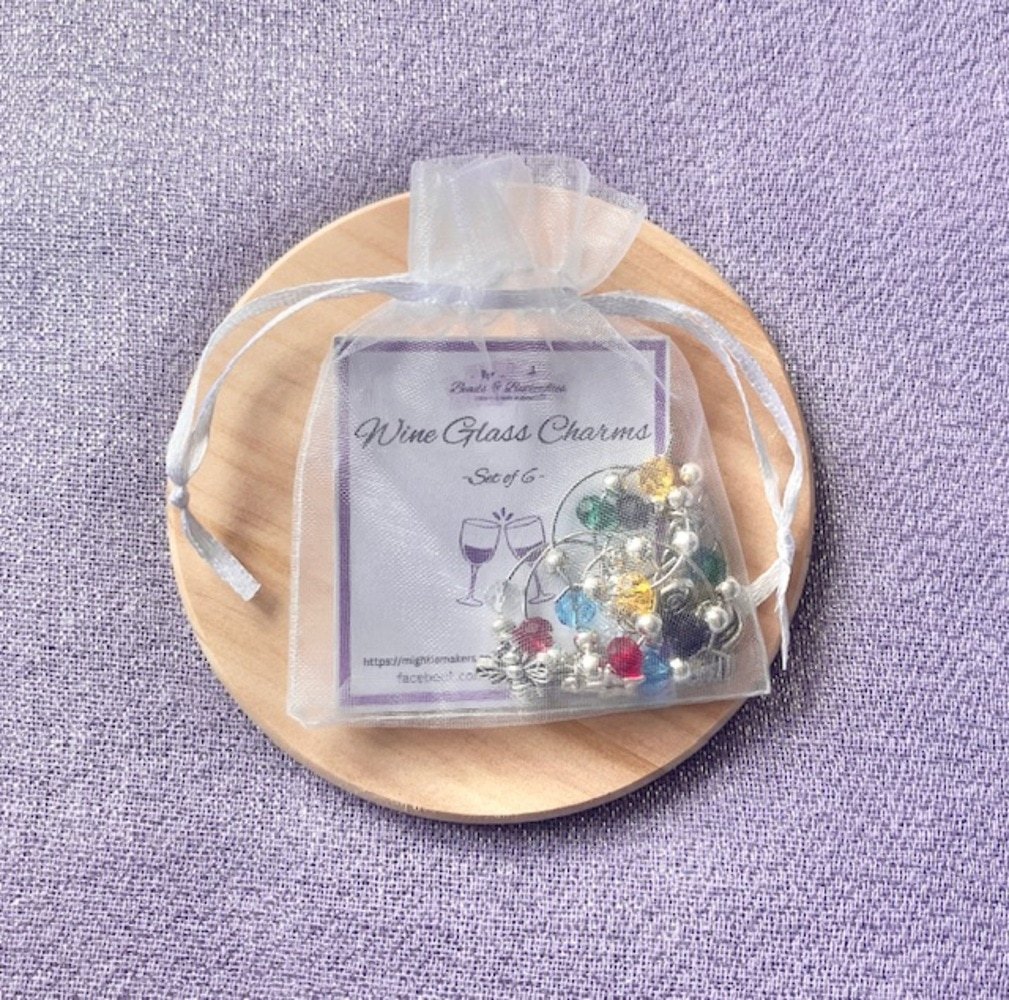 Colourful Wine Glass Charms (Set of 6) - Image 2