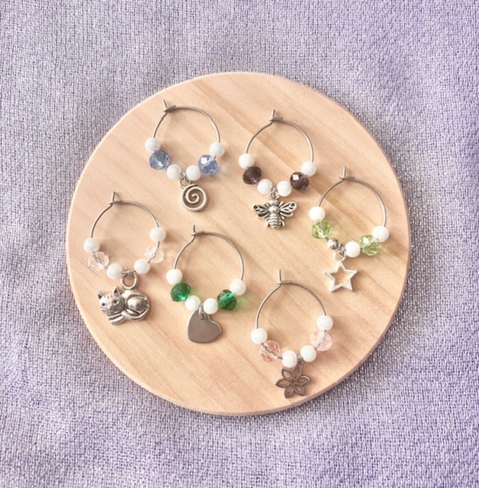 Beaded Wine Glass Charms