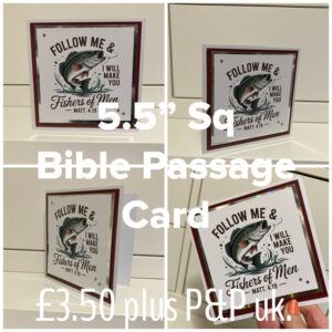 Bible Passage 5.5” square Card for Baptism, Birthday or Just Because!