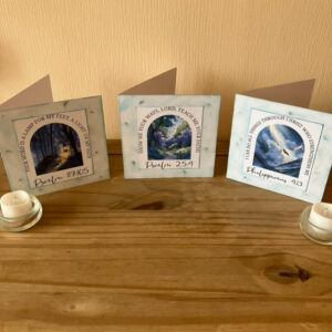 Pack of 3 Beautiful Bible Passage 5.5” square Card for any occasion, with envelopes.