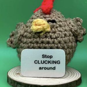 Positive Buddy: Stop Clucking Around Chicken – Personalized Wooden Circle