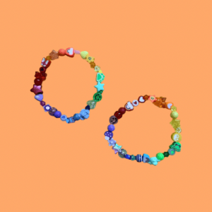 Handmade Rainbow Kandi Bracelet – Colourful and Cute Beaded Jewellery