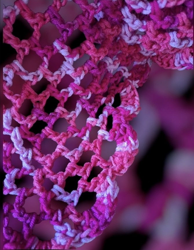 Pink Crochet Lacey Poncho for Stylish Outfits - Image 2