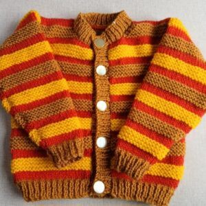 Hand knitted baby cardigan. Approx 6 to 12 mths.All proceeds to The Stroke Association