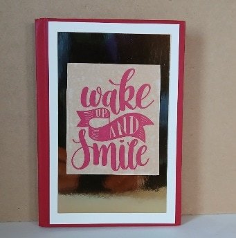 'Wake up and Smile.' Notebook and felted heart. All proceeds to The Stroke Association. - Image 2