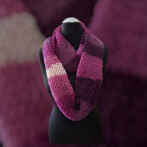 Handmade Loom Crocheted Drop Stitch Snood
