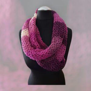 Handmade Loom Crocheted Drop Stitch Snood