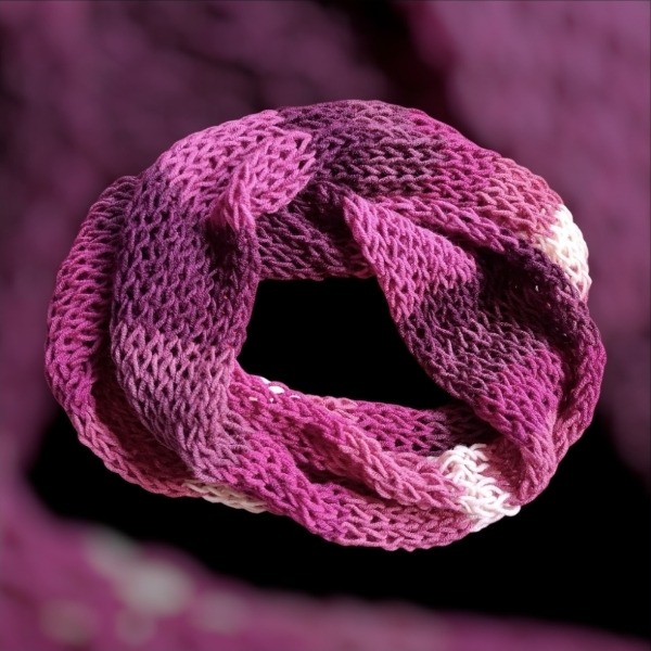 Handmade Loom Crocheted Drop Stitch Snood - Image 3