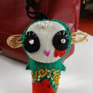 ‘Zombie Feltie’ accessory, bag charm or keyring. Folklore.All proceeds to The Stroke Association
