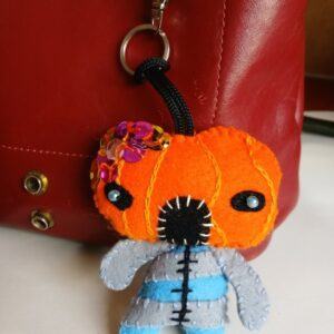 ‘Zombie Feltie’ accessory, bag charm or keyring. Halloween.All proceeds to The Stroke Association