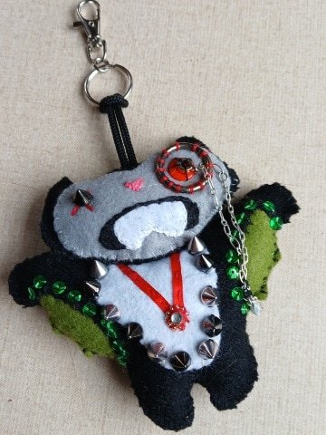 'Zombie Feltie' accessory, bag charm or keyring. Vampire/ Dracula.All proceeds to The Stroke Association - Image 3