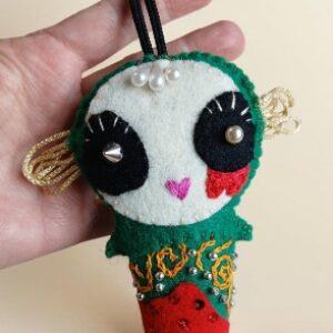 ‘Zombie Feltie’ accessory, bag charm or keyring. Folklore.All proceeds to The Stroke Association