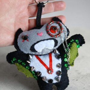 ‘Zombie Feltie’ accessory, bag charm or keyring. Vampire/ Dracula.All proceeds to The Stroke Association