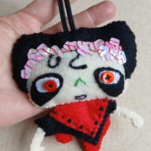 ‘Zombie Feltie’ accessory, bag charm or keyring.’ Thriller’.All proceeds to The Stroke Association