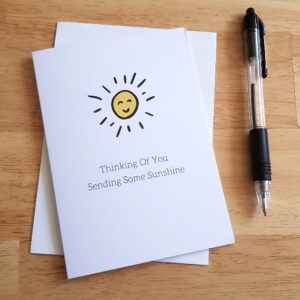 Thinking of You Card - Sending Some Sunshine - Cheer Up Greeting Card - Blank Inside