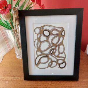 Unique Black and Gold Zen Tangle Artwork – Original, Signed, and One-of-a-Kind