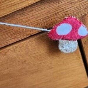 Handmade Felt Toadstool Garland, Short, 78cm long