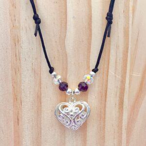 Filigree Heart Pendant Necklace