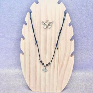 Silver Plated Crystal Butterfly Necklace