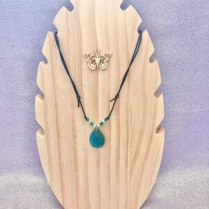 Blue Apatite Teardrop Necklace