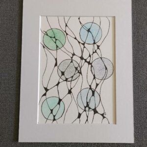 neuro graphic art in shades of blue