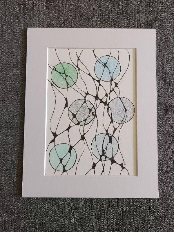 neuro graphic art in shades of blue