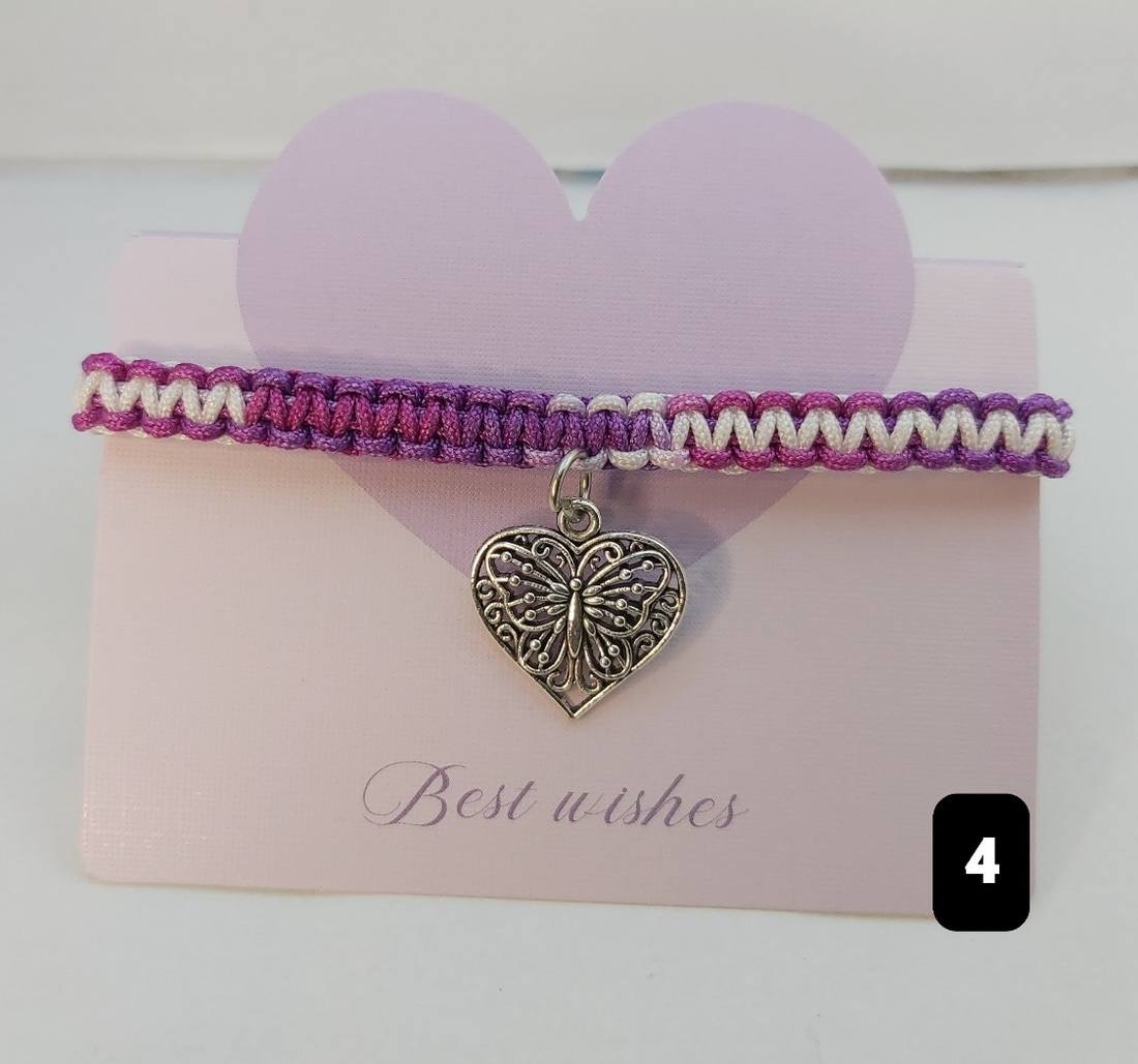 Handmade Macrame Charm friendship Bracelets – Mix & Match (3 for £6) - Image 4