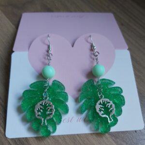 The Glittery Botanical Bliss tree drop earrings