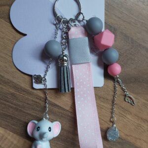 The “Sweet Elephant” Tassel & Bead key chain bag Charm