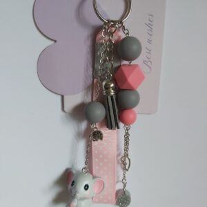 The “Sweet Elephant” Tassel & Bead key chain bag Charm