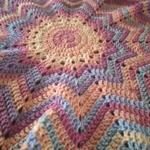 Handmade Crochet Star Blanket in Pastel Rainbow Shades – Perfect for Babies & Gifts