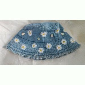 RESERVED FOR RACHAEL Daisy embroidered Bucket Hat