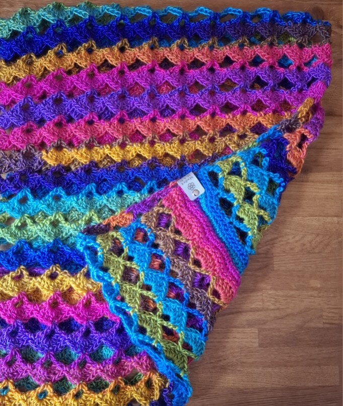 Handmade Crocheted Rainbow Shell Snood – Cozy & Vibrant Neckwear - Image 3