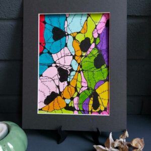 Colour Patch Mosaic, original (not a print) contemporary artwork in black mount