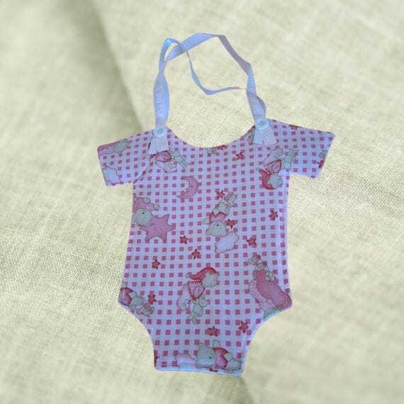 Decorative Nursery Item With White Backing Fabric