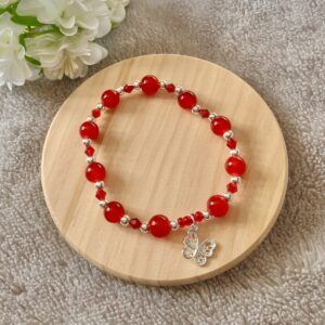 Red Butterfly Charm Bracelet