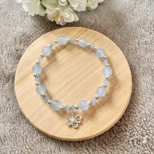 Blue Butterfly Charm Bracelet