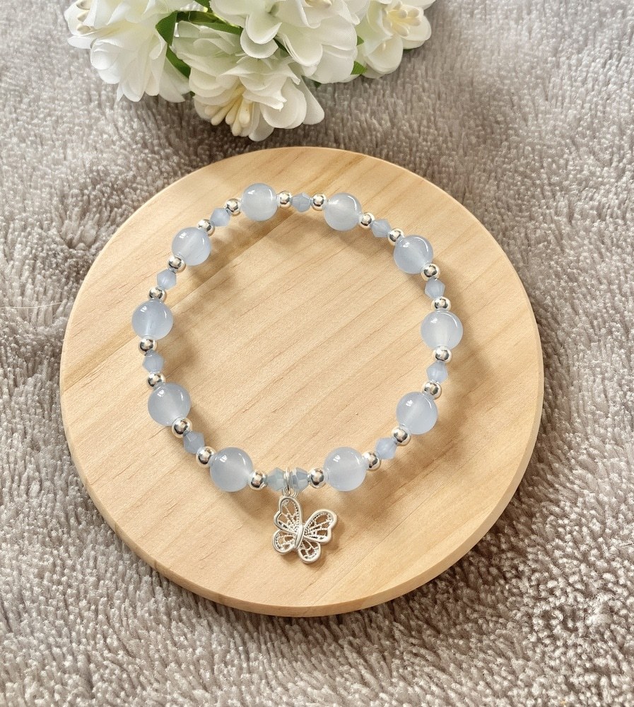 Blue Butterfly Charm Bracelet