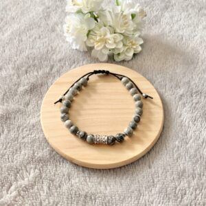Unisex Adjustable Map Jasper Bracelet